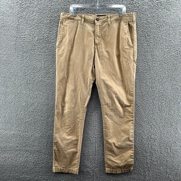 American Eagle Chino Pants Mens 36 X 32 Slim Fit Tan Extreme Flex - Picture 1 of 8